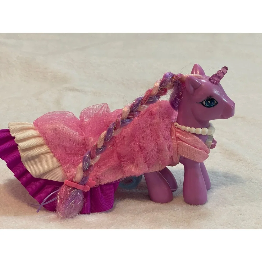 My Little Pony G3 Lily Lightly 2006 Light Up Unicorn Purple Pink Gown Vintage